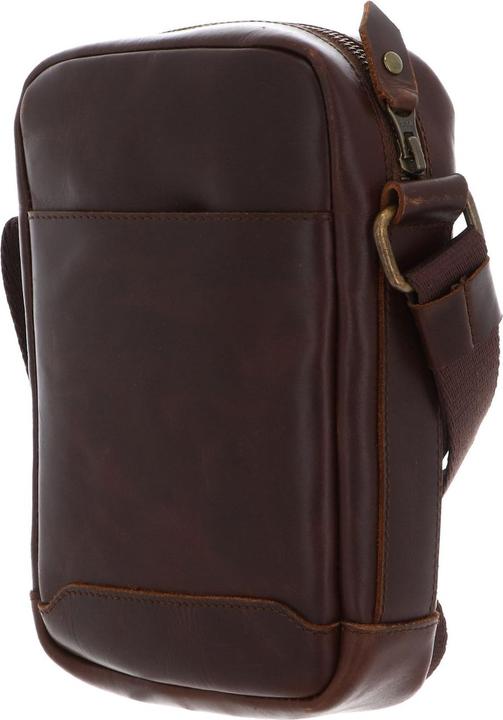 Actual product image Buckle & Seam Leder Crossbody Bag Runner Braun/Dots