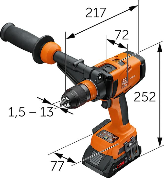 Produktbild Fein Vorteils-Combo Akku: Akku-Bohrschrauber ASCM 18-4 QM AS & Akku-Winkelschleifer CCG 18-125-1 (Akkubetrieb)