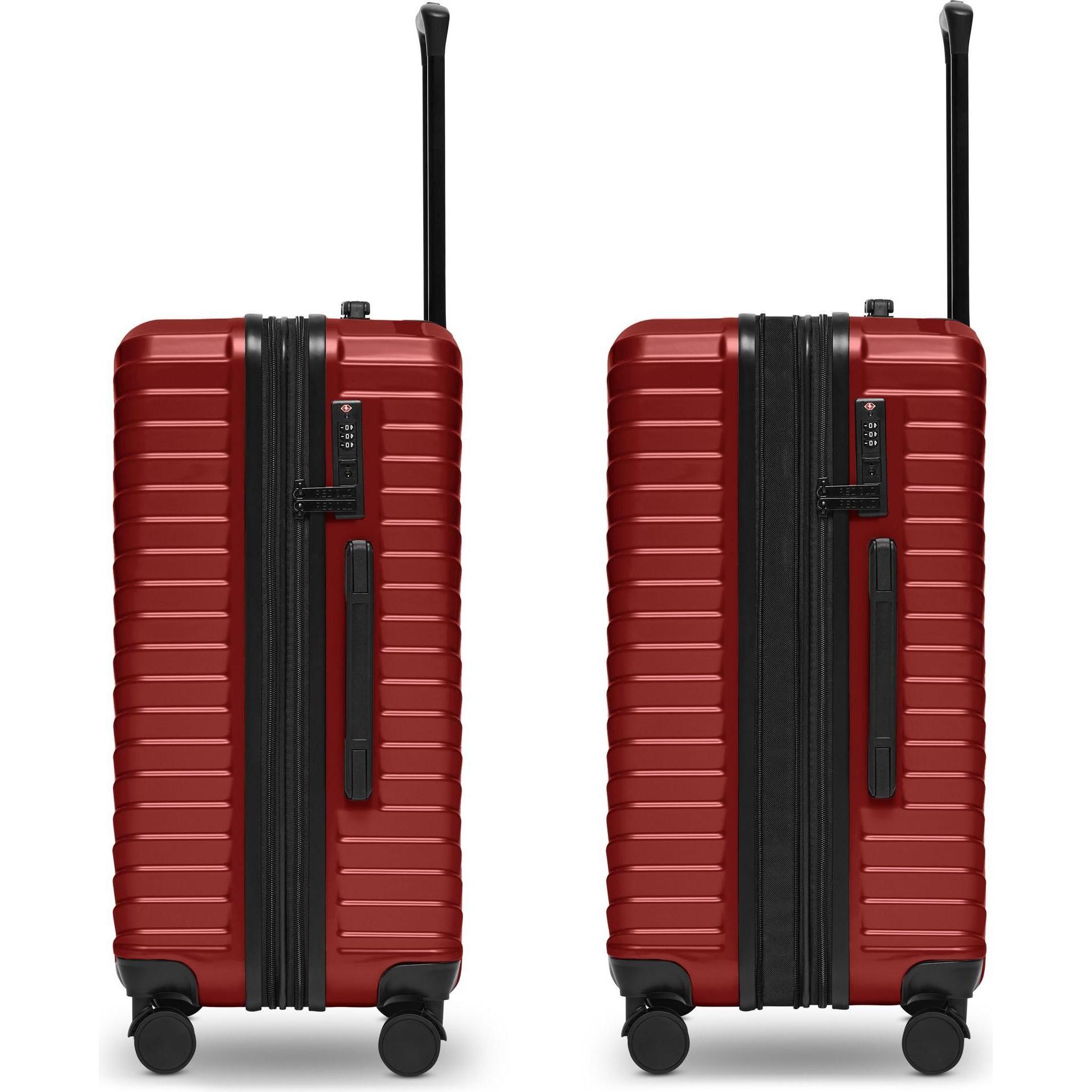 Thumbnail - Redolz, Koffer, Essentials 18 4 Rollen Trolley 66 cm mit Dehnfalte, Rot, (72 l, M (50 - 90l))