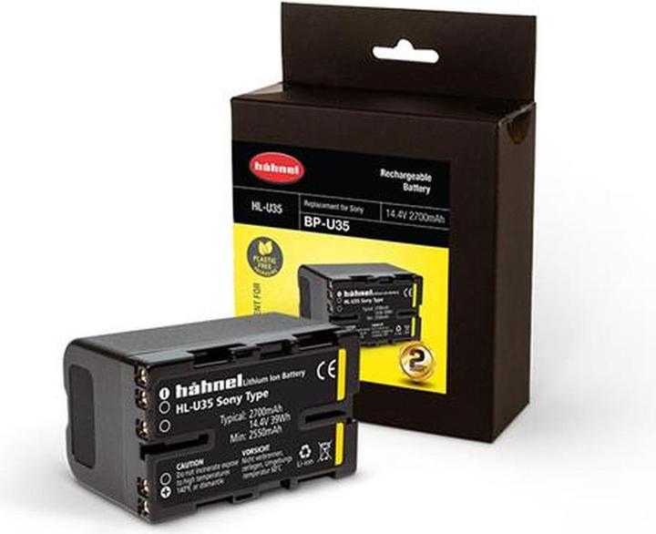 Actual product image Hähnel HL-U35 camera battery replaces original battery (camera) BP-U35 14.4 V 2700 mAh (Camera battery)