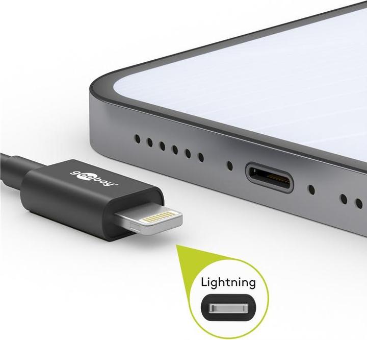 Produktbild Goobay Lightning-Kabel (0.50 m, USB 2.0)