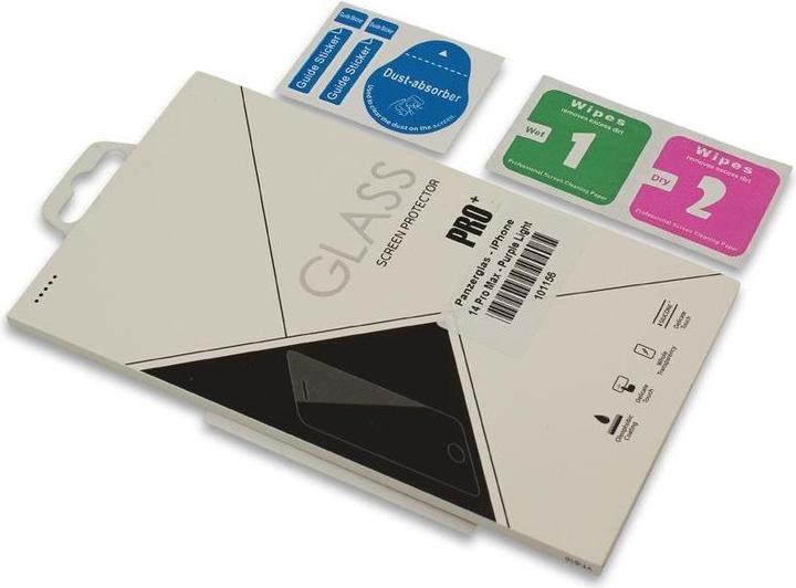 Produktbild MobileParts Panzerglas - iPhone 14 Pro Max - Purple Light (1 Stk., Apple iPhone 14 Pro Max)