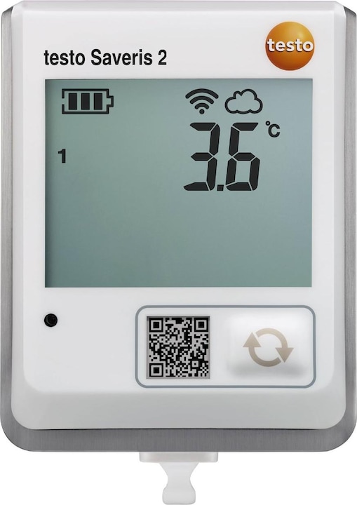 Image du produit Testo Saveris 2-T1 - Enregistreur de données sans fil avec écran et sonde de température NTC intégrée (Mallette d'instruments de mesure)