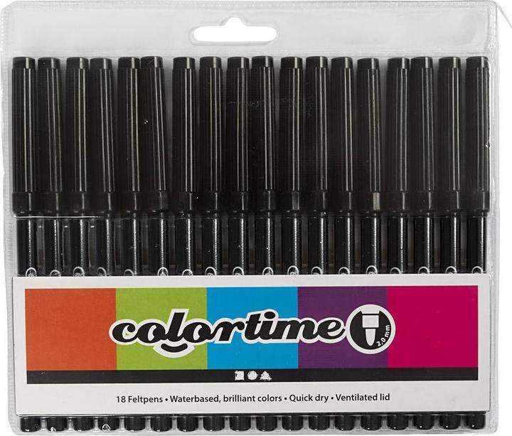 Actual product image Creativ Company Zwarte Stiften, 18st. (18x)