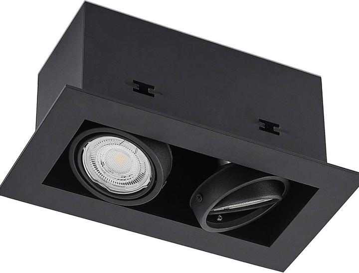 Actual product image Arcchio Taneja recessed luminaire, two-flame, black (GU10)