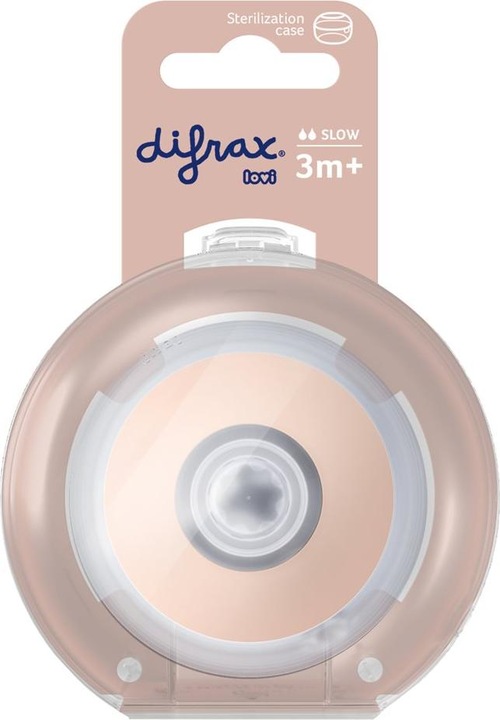 Actual product image Difrax Mammafeel dynamic bottle teat Slow 3M+ / S