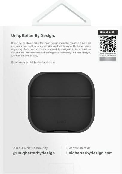 Actual product image Uniq case Lyden DS AirPods 4 dallas black (Headphone sleeve)