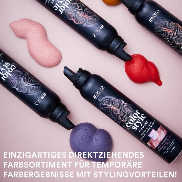 Image du produit Indola Mousse Color Style Brun moyen 200 ml (200 ml, Mousse coiffante)