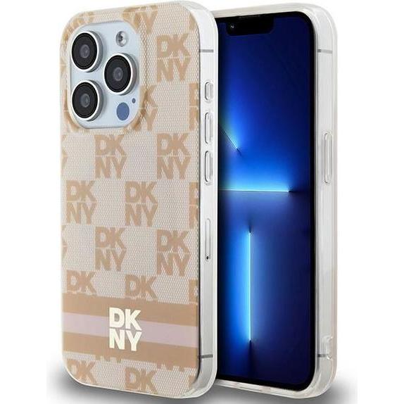 DKNY DKHMP13XHCPTSP iPhone 13 Pro Max 6.7" różowy/pink hardcase IML Checkered Mono Pattern & Printed (Apple iPhone 13 Pr...