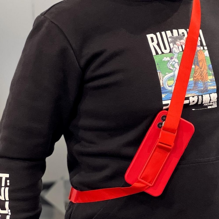 Produktbild Hurtel Rope Case Silikon Lanyard Cover Geldbörse Lanyard Strap für Xiaomi Redmi 10 Marineblau (Xiaomi Redmi 10)
