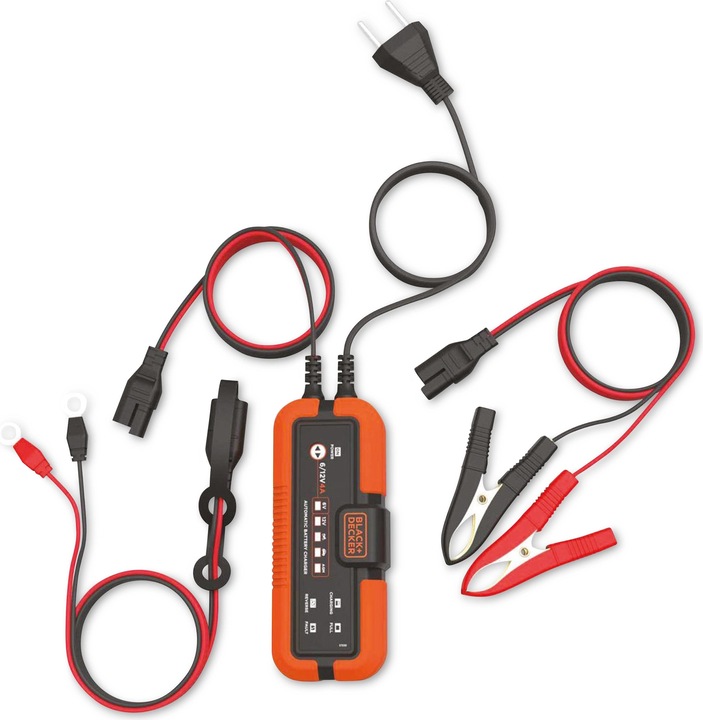 Produktbild Black & Decker Black+Decker BXAE00022 Multifunktions-Ladegerät 6V & 12V 4A für Blei-Akkus IP65 (6V, 12V, 4 A)