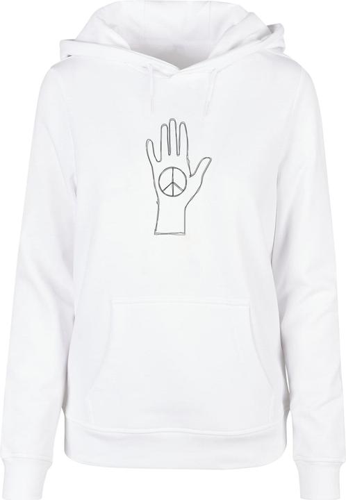 Image du produit Merchcode Ladies Peace - Sweat à capuche Basic Scribble Hand White - 111701 (M)