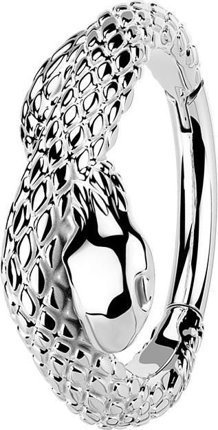 Image du produit Star Piercing Micro anneau segment pliable argent serpent (sans laiton, Acier chirurgical 316L)