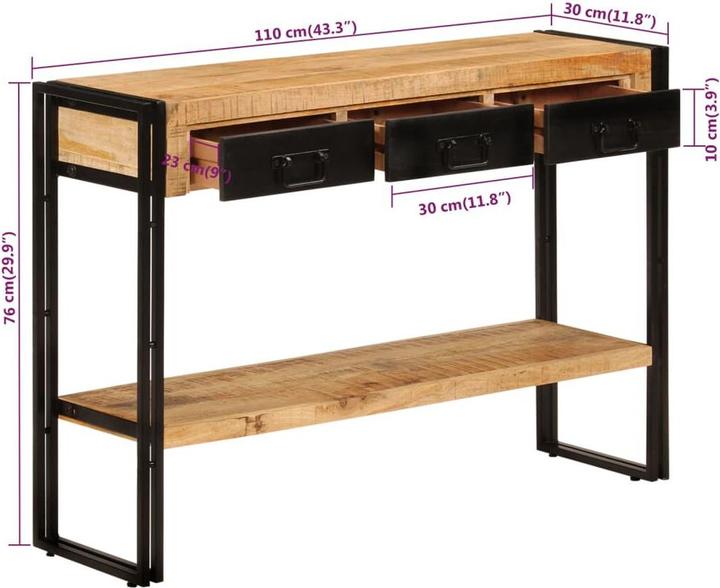 Image du produit vidaXL Konsolentisch (110 x 30 x 76 cm)