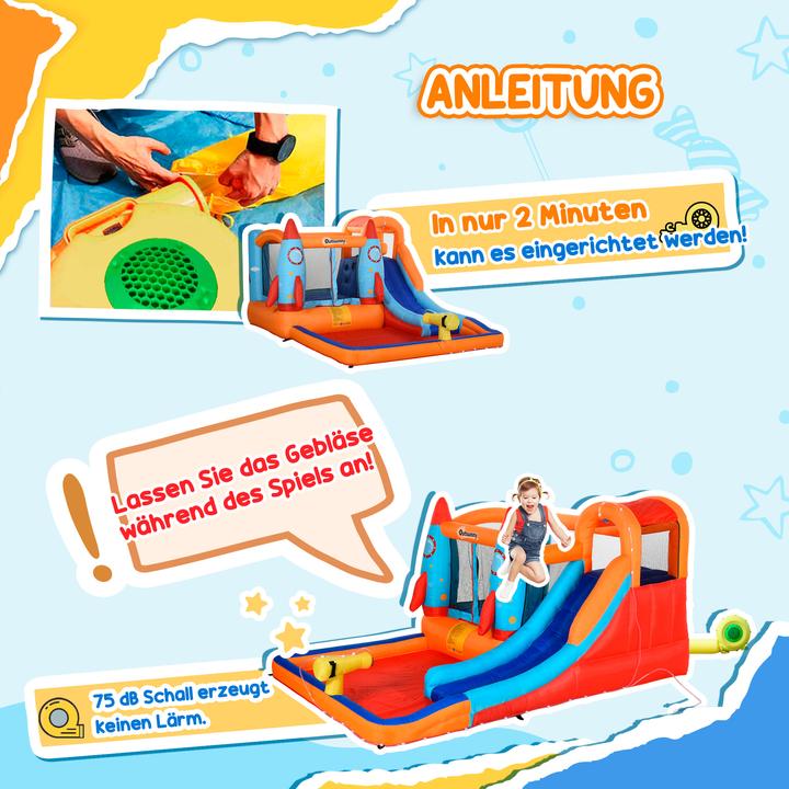 Immagine prodotto Outsunny Castello gonfiabile con piscina e scivolo