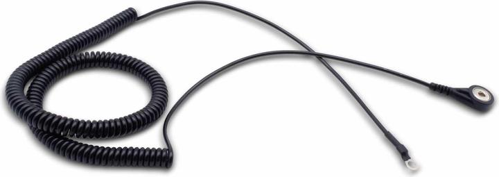 Actual product image Quadrios ESD earthing cable 3.60 m push button 4 mm, ring terminal connection