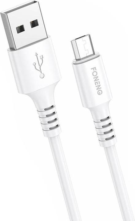 Actual product image Foneng Cable USB to Micro USB, X85 3A Quick Charge, 1m (white) (1 m, USB 3.2 Gen 1)