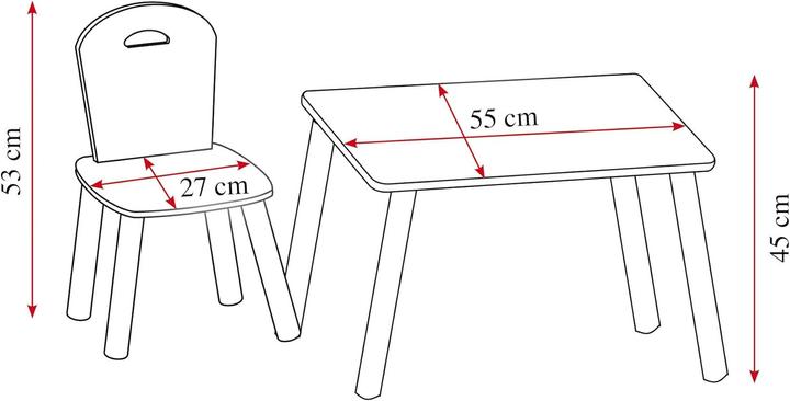 Produktbild Kesper Kindertisch mit 2 Stühlen (Kindersitzgruppe)