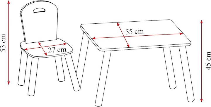 Actual product image Kesper Children's table with 2 chairs (Child seating group)