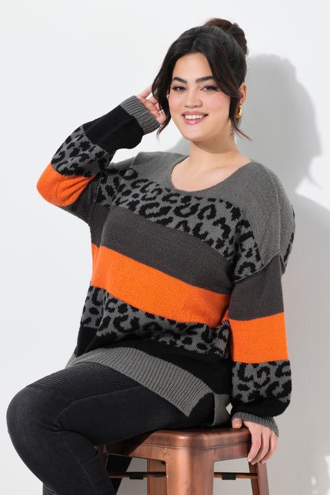 Produktbild Angel of Style Pullover, oversized, Blockstreifen, Langarm (50, 52)