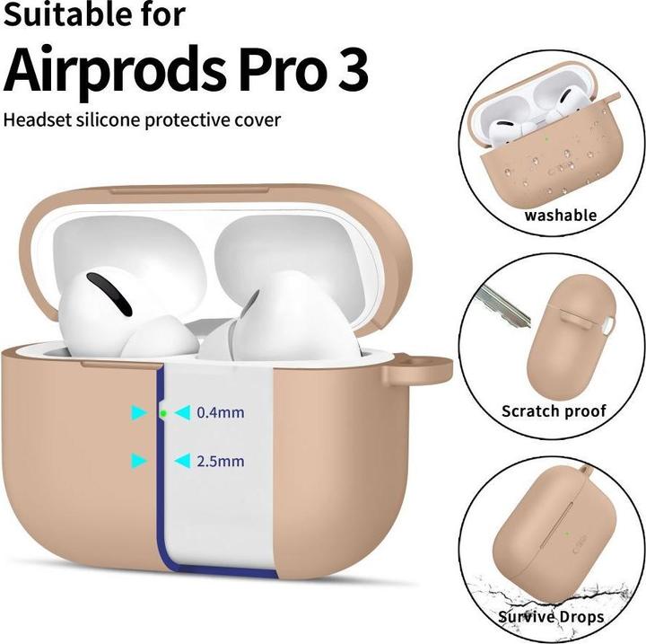 Image du produit 4Kom Tech-Protect Silikonhaken Für Apple Airpods Pro 3 Caffe Latte (Manchon pour casque d'écoute)