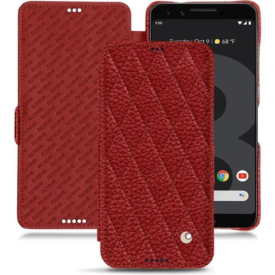 Thumbnail - Noreve Lederschutzhülle horizontal (Google Pixel 3 XL), Smartphone Hülle, Rot