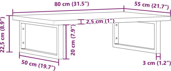 Image du produit vidaXL Étagère de lavabo murale et hêtre