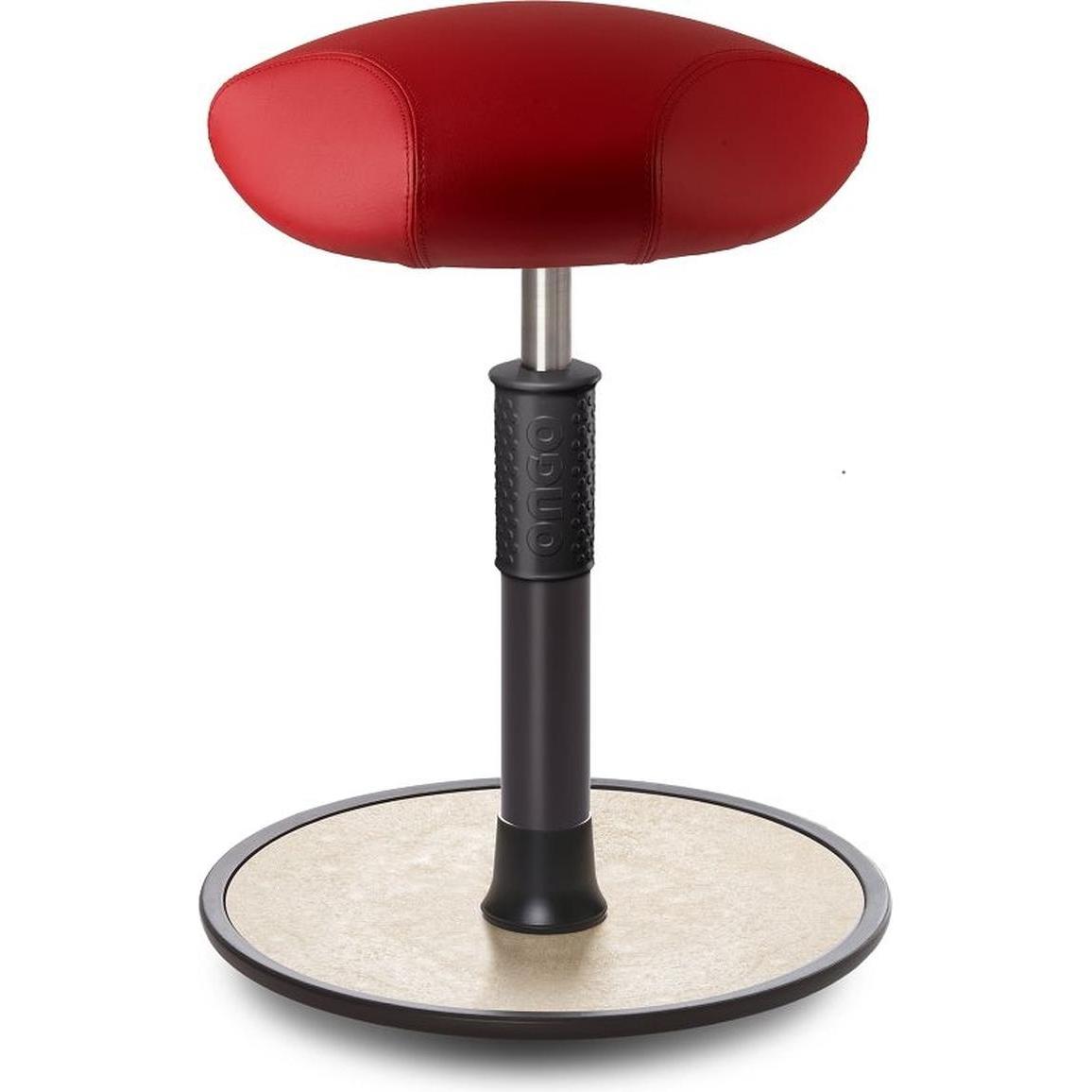 Ongo, Bürostuhl, Sitz- Stehhocker Free Regular Triangel skai Kunstleder Rot schwarz /creme