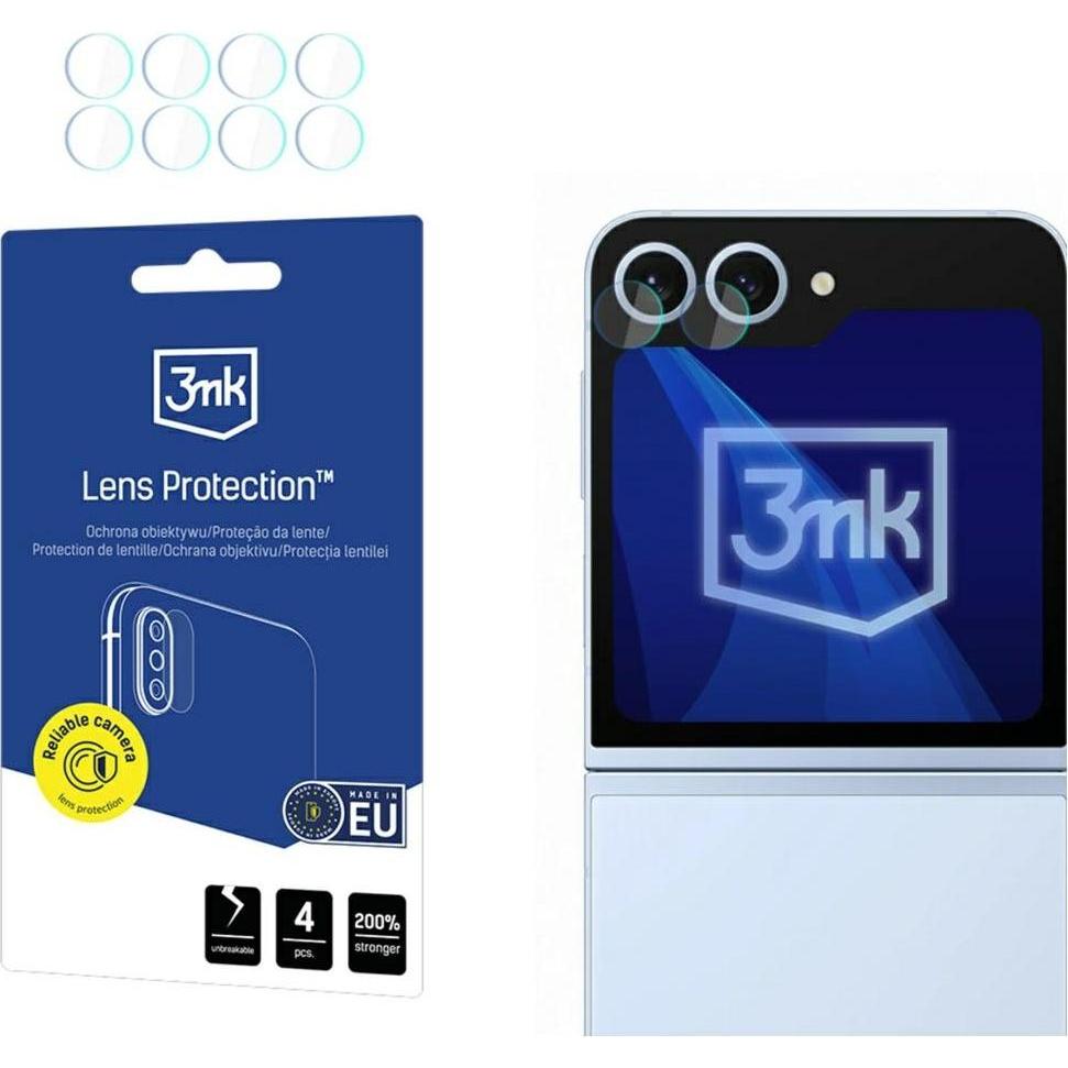 3MK Ochrona na obiektyw aparatu Lens Protect do Samsung Galaxy Z Flip6 4szt (4 pz., Samsung Galaxy Z Flip6), Pellicola protettiva smartphone