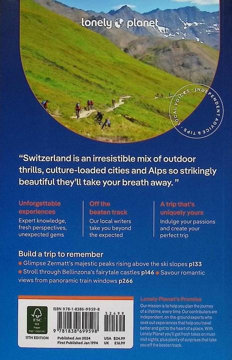 Actual product image Switzerland (English, Anthony Haywood, Caroline Bishop, Claire O'Dea, Kerry Walker, Michaela Scalisi, Nicola Williams, Simon Richmond, 2024)