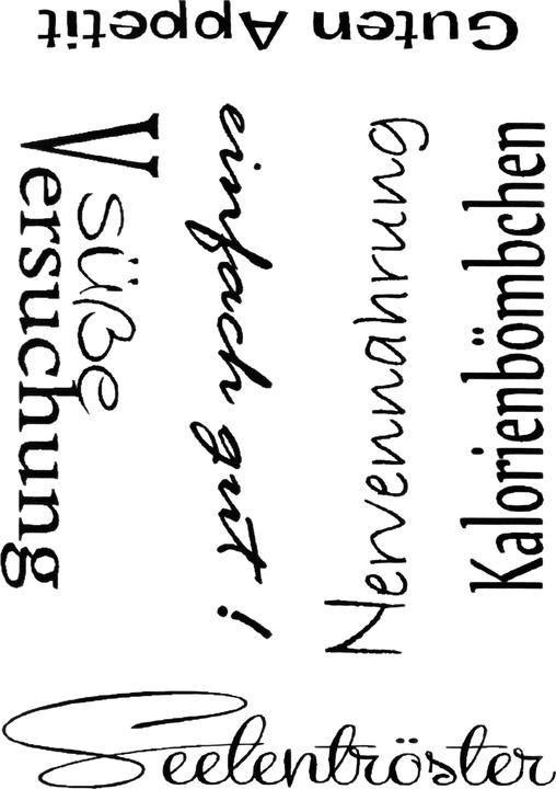 Actual product image Efco Clear stamp set "Guten Appetit", approx. 7,4x10,5cm