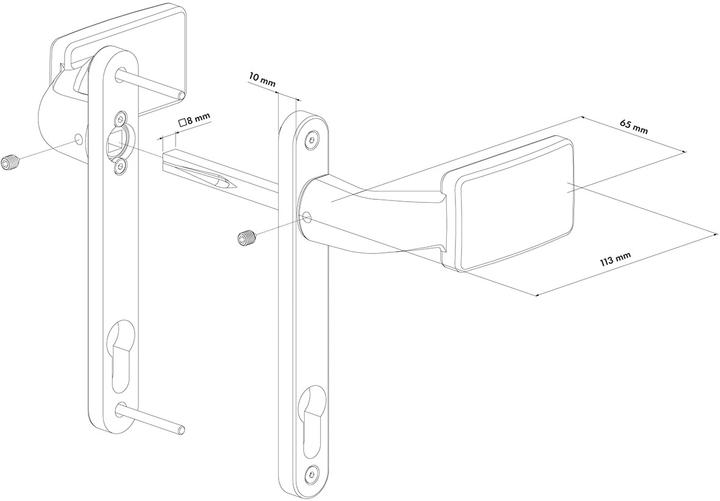 Actual product image Locinox Garniture de poignée de porte (Door set)