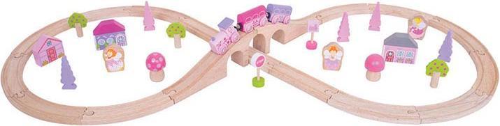 Actual product image Bigjigs Wooden train set - Pink