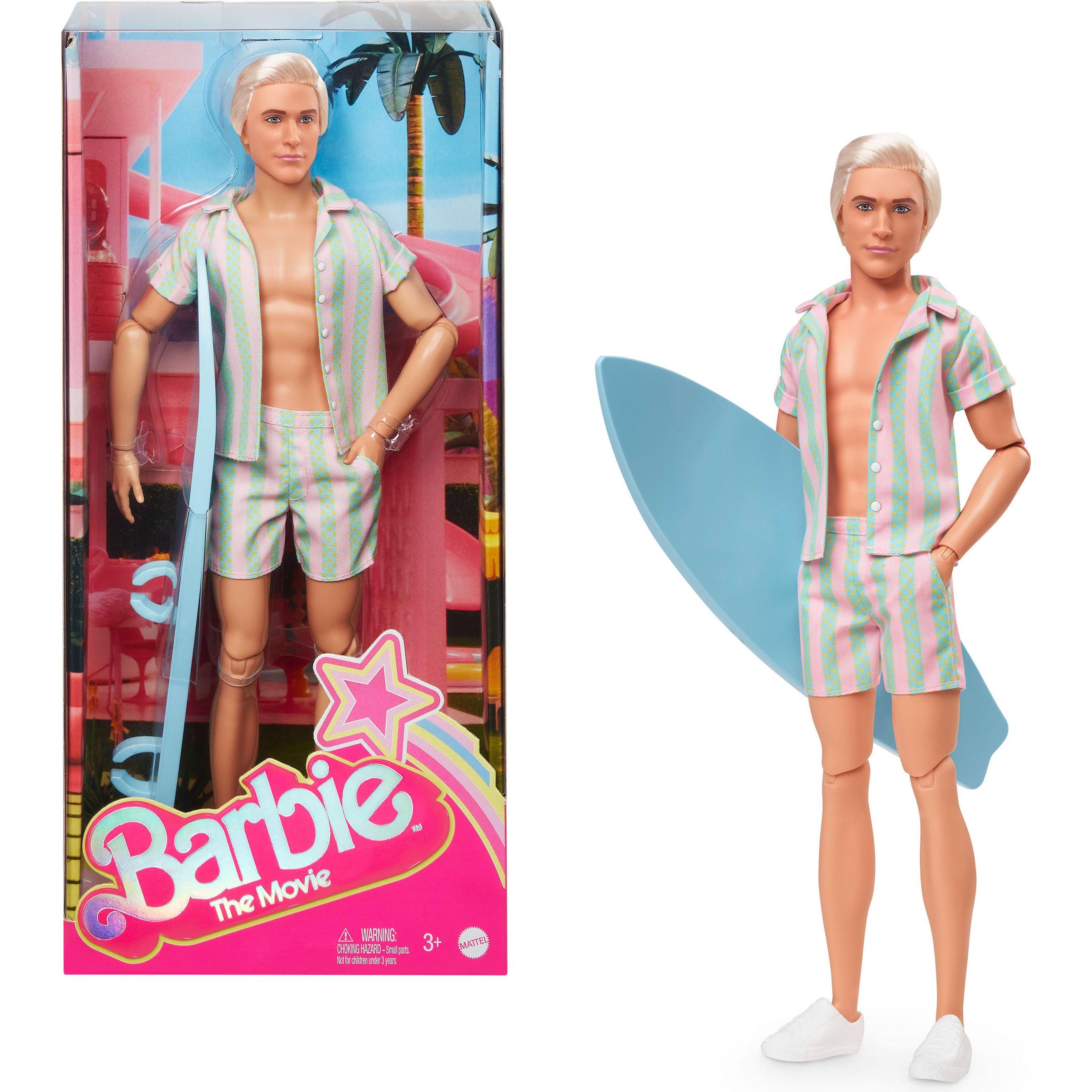 Barbie The Movie Signature Ken Puppe mit Surfbrett (JBJ54)