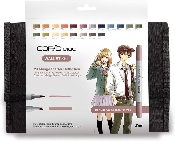 Image du produit Copic Marqueurs graphiques Ciao Set de 20 dans un portefeuille Amour (20x)