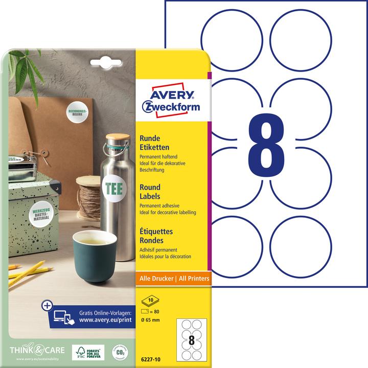 Actual product image Avery Round labels