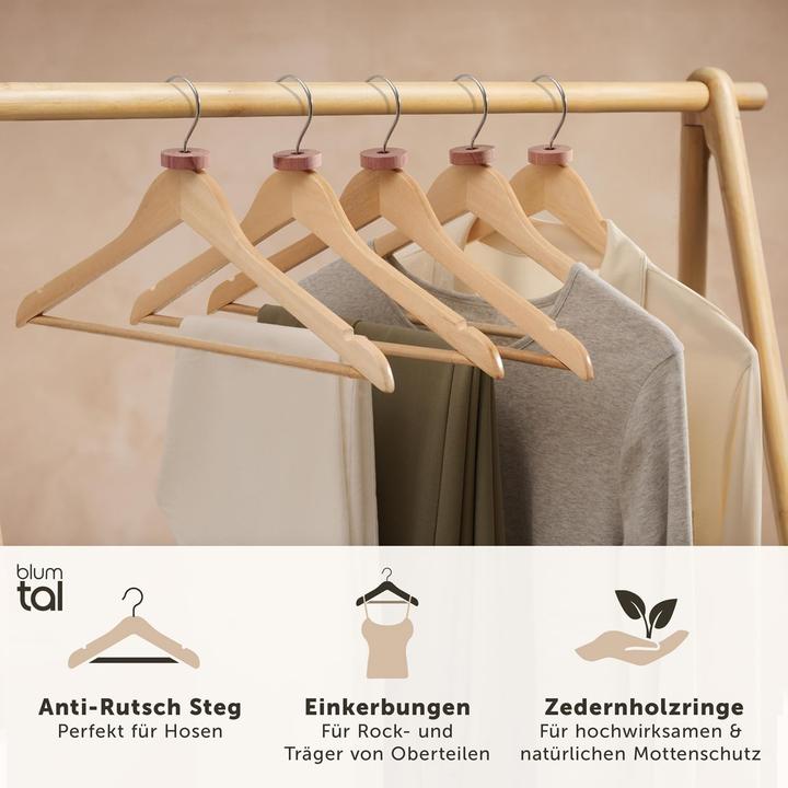 Produktbild Blumtal Kleiderbügel mit Zedernholz (20 x)