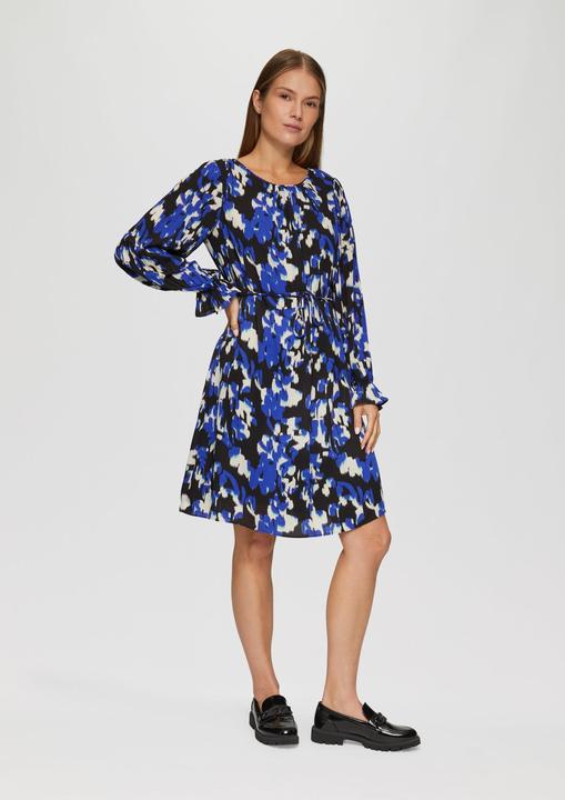 Actual product image S.Oliver Kleid Viskosekleid mit Plisseeärmeln (36)