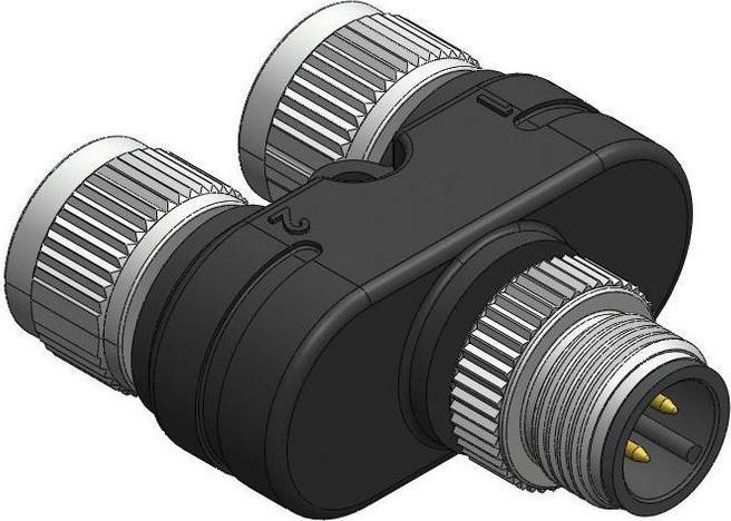 Produktbild RS PRO Y-SPLITTER I/P M12 MALE 4 PIN, O/P 2X M1