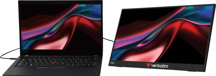 Actual product image Verbatim Portable 14" FHD Touch Monitor LIGHT (1920 x 1080 pixels, 14")