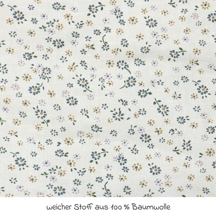 Image du produit Pinolino Puppenbettzeug für Puppenwagen und Puppenbetten „Blümchen”, blau, 3-tlg.