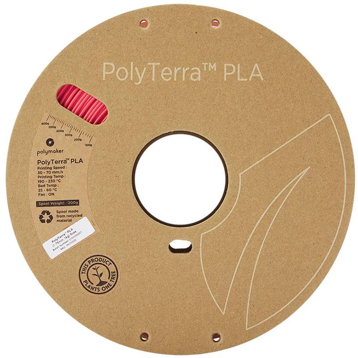 Image du produit Polymaker PolyTerra PLA - Rose - 1.75mm (PLA, 1.75 mm, 1000 g, Rose)