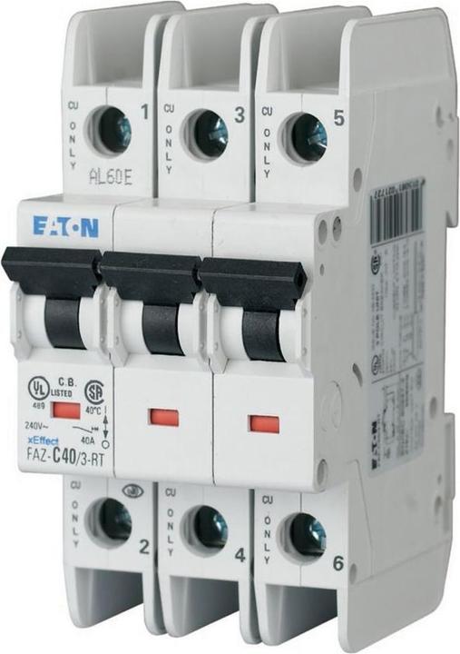 Actual product image Eaton MOE FAZ-C10/3-RT circuit breaker 10A 3p C-Char