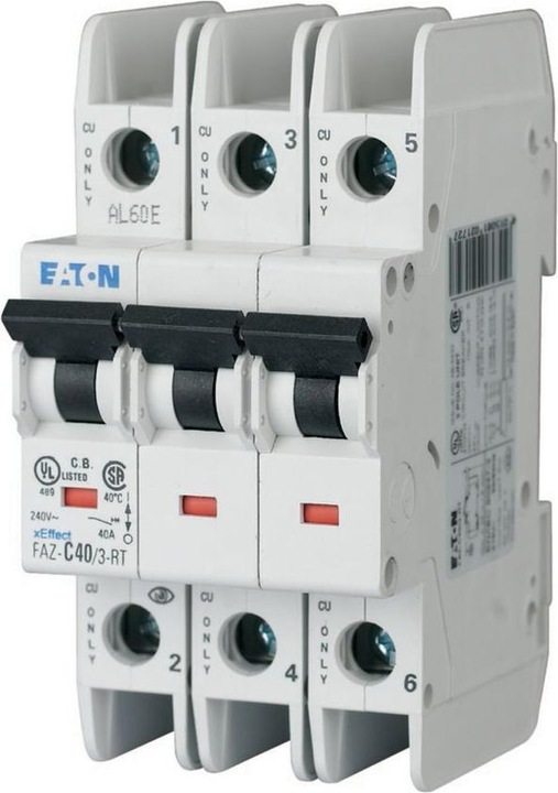 Actual product image Eaton MOE FAZ-C10/3-RT circuit breaker 10A 3p C-Char