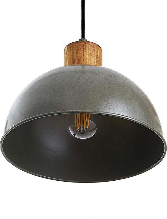 Produktbild Lindby Durbis 4 Pendelleuchte Dark Grey/Wood (E27)