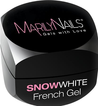 Produktbild Marily Nails FRENCH GEL – SNOWWHITE 40ml (Schneeweiss, UV-Gel Lack)