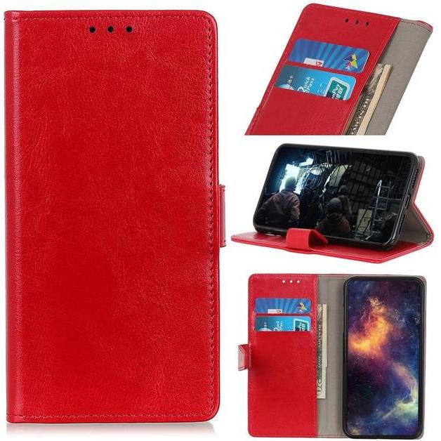 Thumbnail - MU Classic Crazy Horse Leder Bookcover Series (Nokia 2.3), Smartphone Hülle, Rot