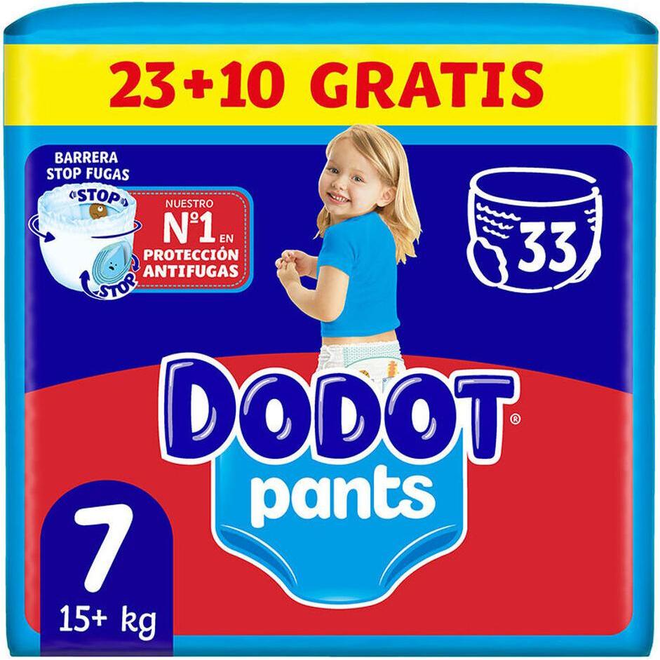 Dodot PANTS pañal-braguita talla 7 +17 kg 33 u (Dimensione 7, 33 pz.)