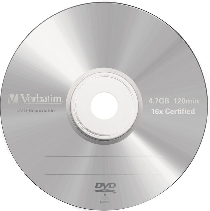 Productafbeelding Verbatim DVD-R, 4,7GB, 16x, pak van 5 (5 x)