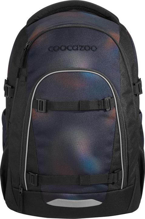 Black, Light blue, Red